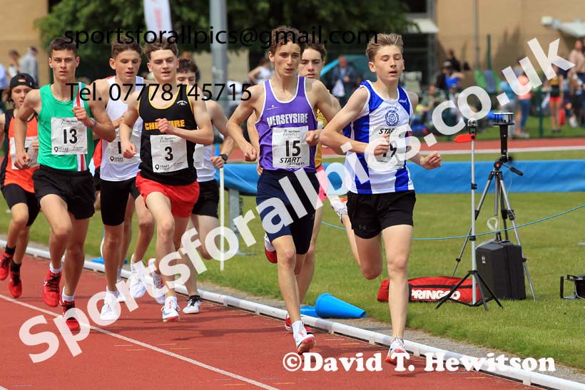 Mens Under-17s 800 metres, 2022 Northern Inter Counties U17s and U15s Track and Field, York, Thursday, June 2nd. Photo: David T. Hewitson/Sports for All Pics